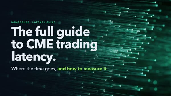 Where a Microsecond Goes: An Order's Path to CME