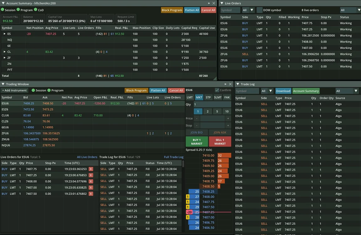Nanoconda Trading GUI